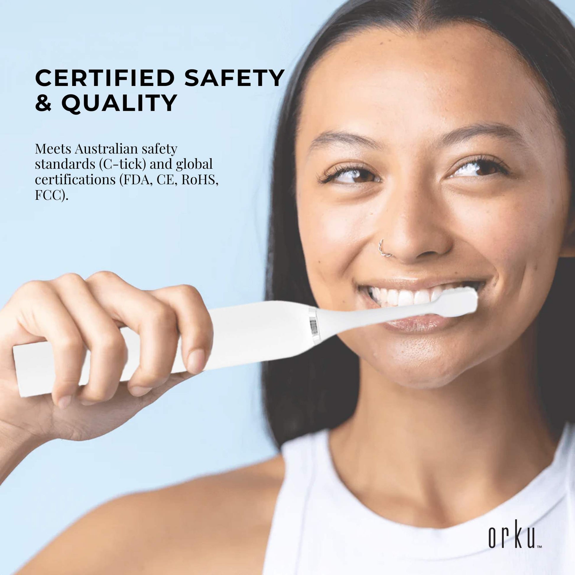 Sonic Electric Toothbrush White - Waterproof USB Charging 5 Modes 2 Heads + Case-4