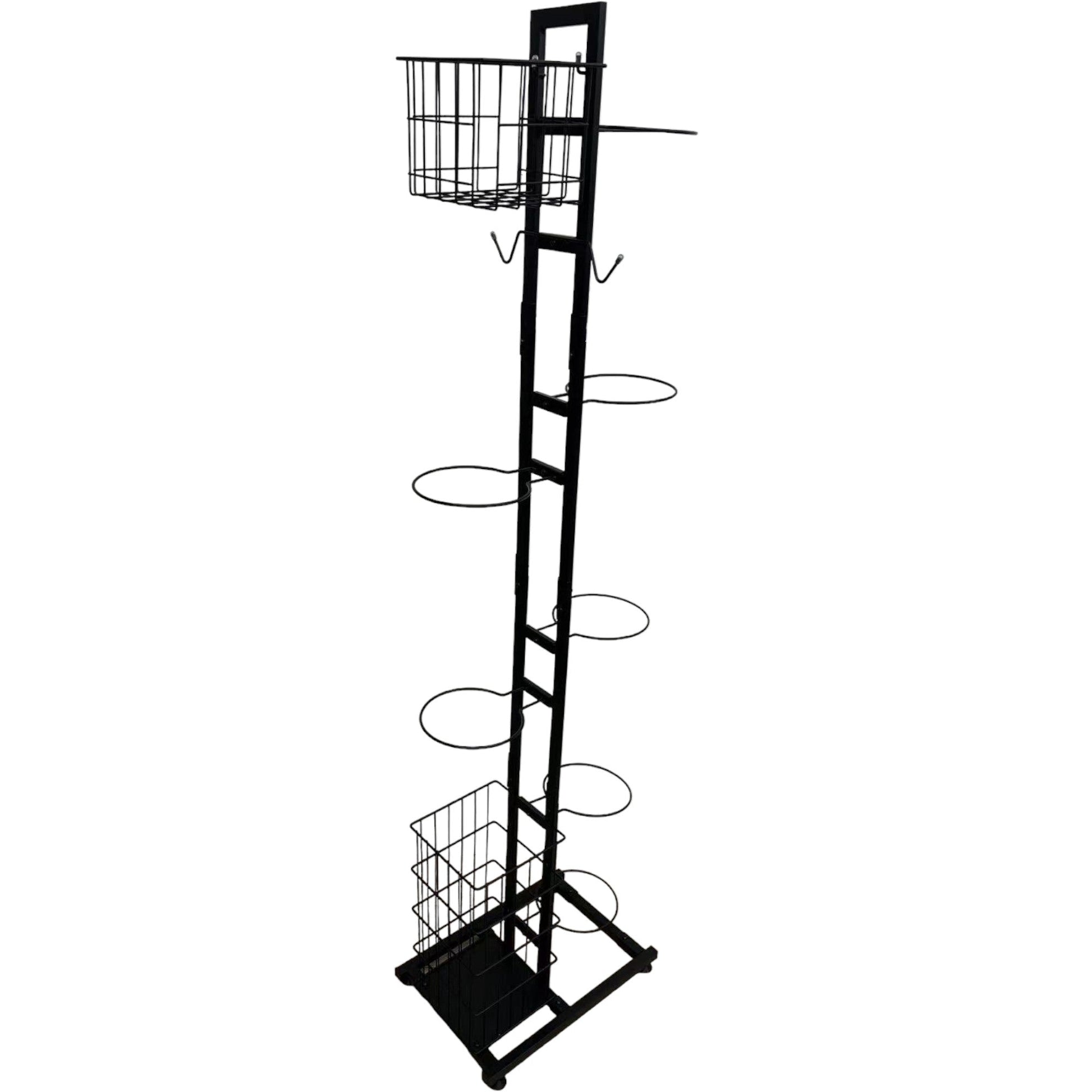Sports Equipment Storage Rack - Vertical Ball Organiser Basketball Garage Stand-0