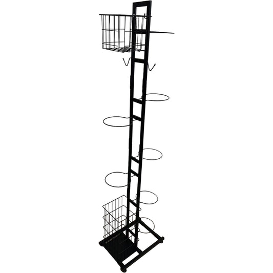 Sports Equipment Storage Rack - Vertical Ball Organiser Basketball Garage Stand-0