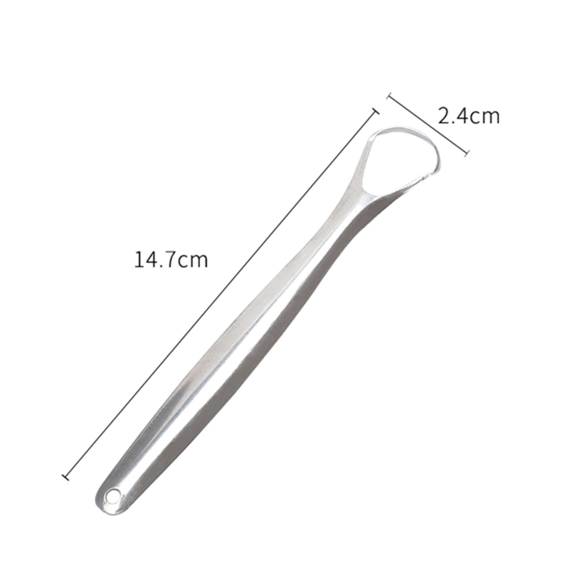 Stainless Steel Tongue Scraper Cleaner Oral Hygiene Reduce Bad Breath Metal Tool-2