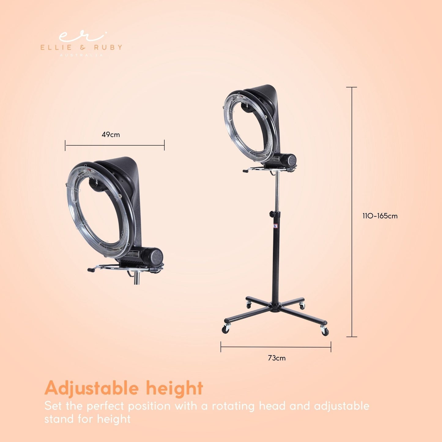 Standing Hair Dryer Accelerator Colour 360 Rotating Halo Rolling Salon Equipment-2