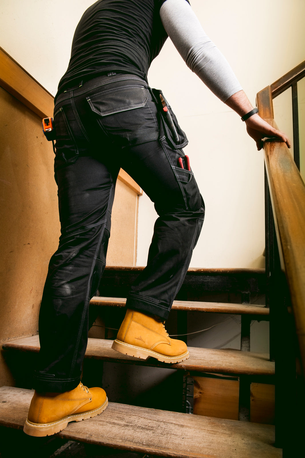 Tradies Cargo Pants Holster Work Trousers Pants w Free Kneepads Workwear Safety-3