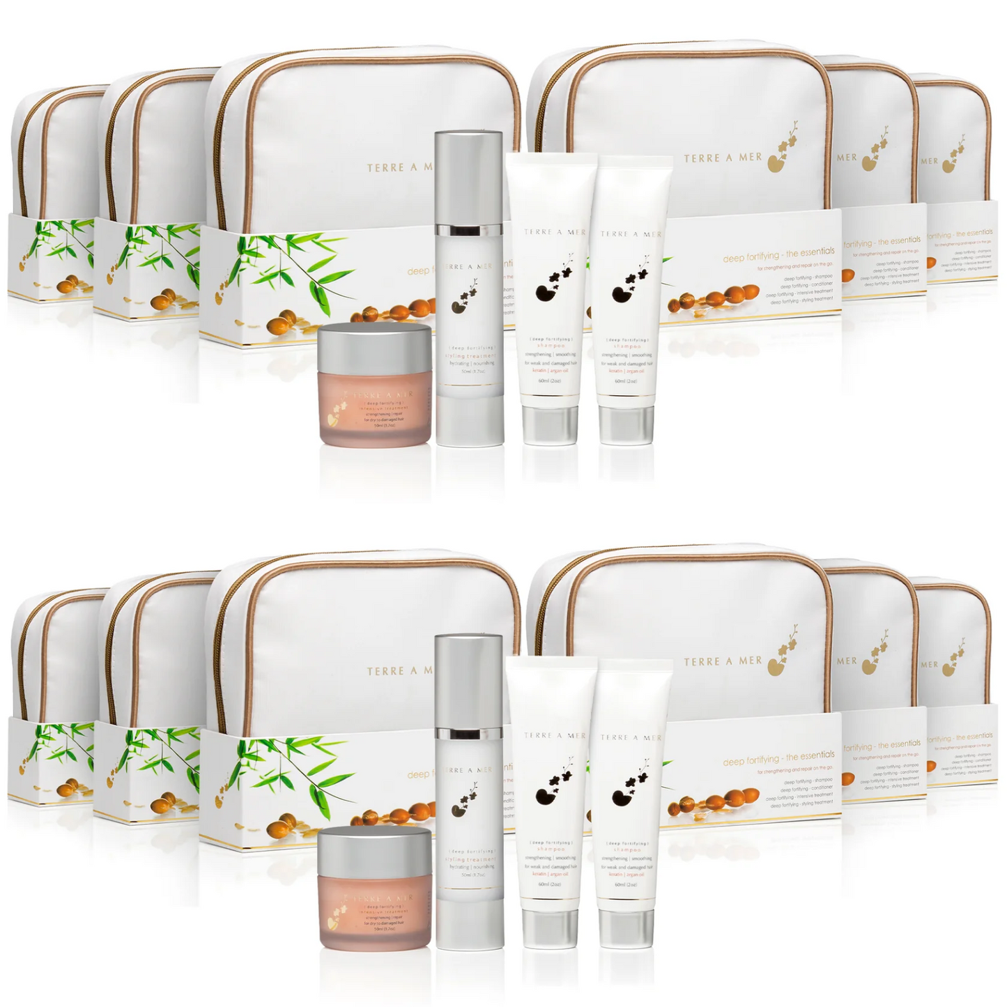 12x TERRE A MER Deep Fortifying Keratin Hair Aftercare Home Pack (Travel Pack)