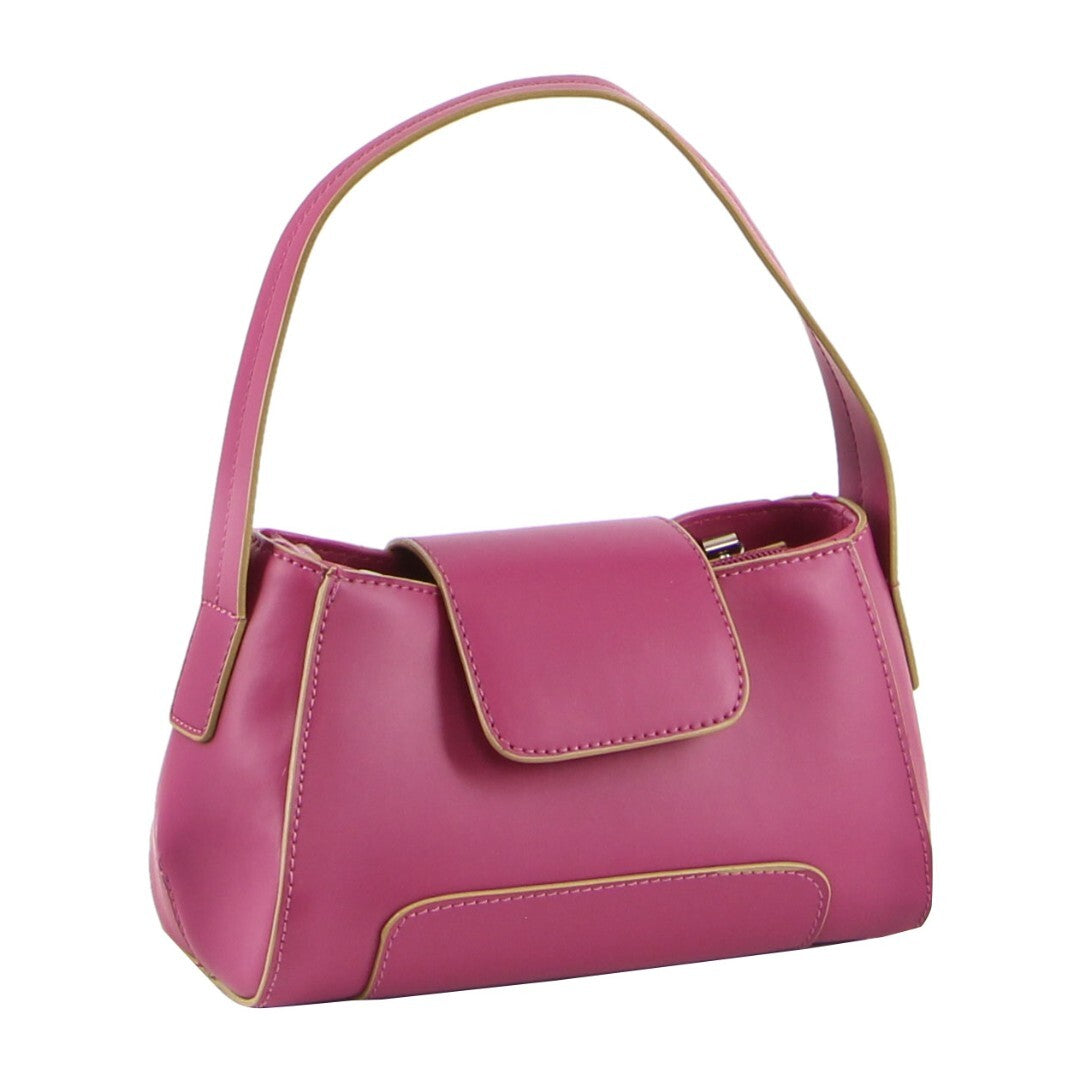 Milleni Mini Fashion Handbag Tote Bag in Magenta-0