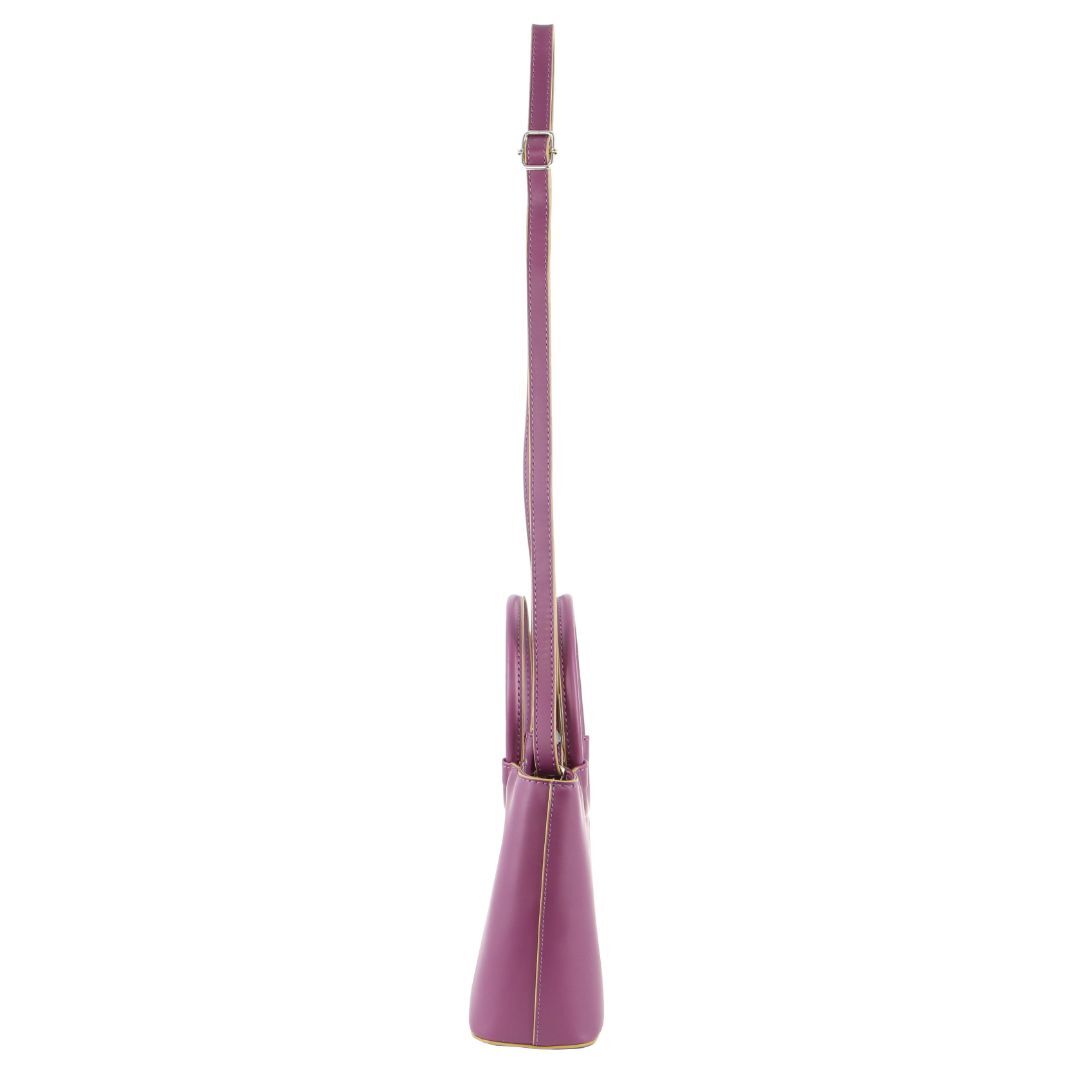 Milleni Mini Fashion Bag Tote Handbag in Plum-3