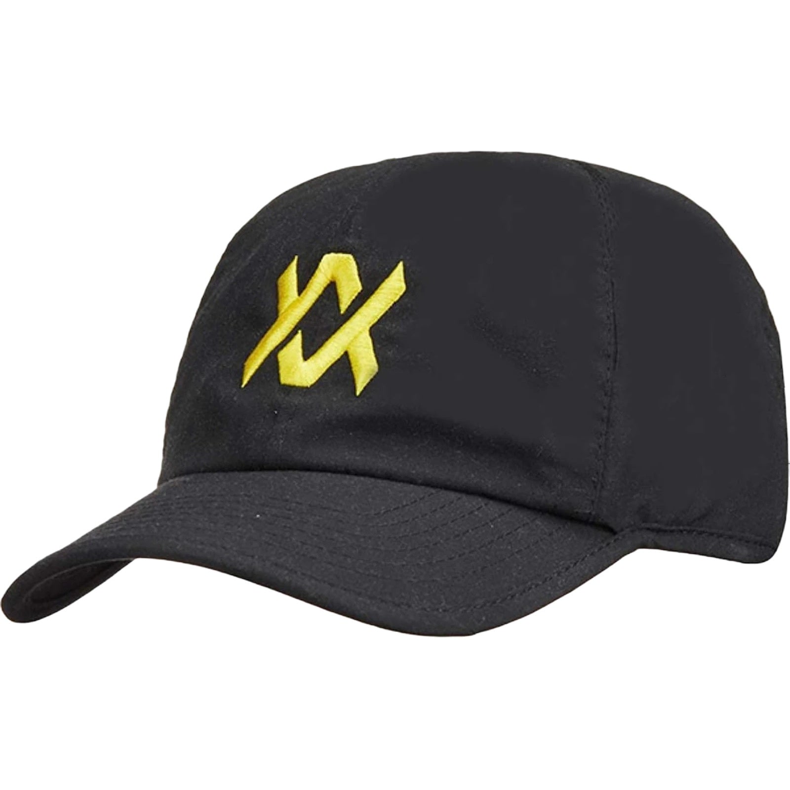 VOLKL Perforated Tennis Hat Baseball Cap Large Logo - Black/Neon Yellow-1