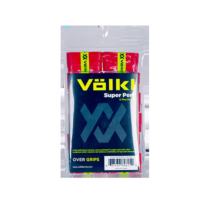 Volkl Super Perf 12 Pack Over Grips Tennis Bulk - Red-0