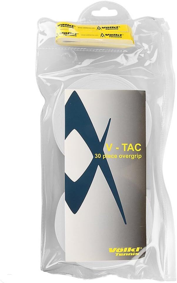 Volkl V-Tac Overgrips Bulk Tennis Badminton Squash Over Grip - White (30 Pack)-1