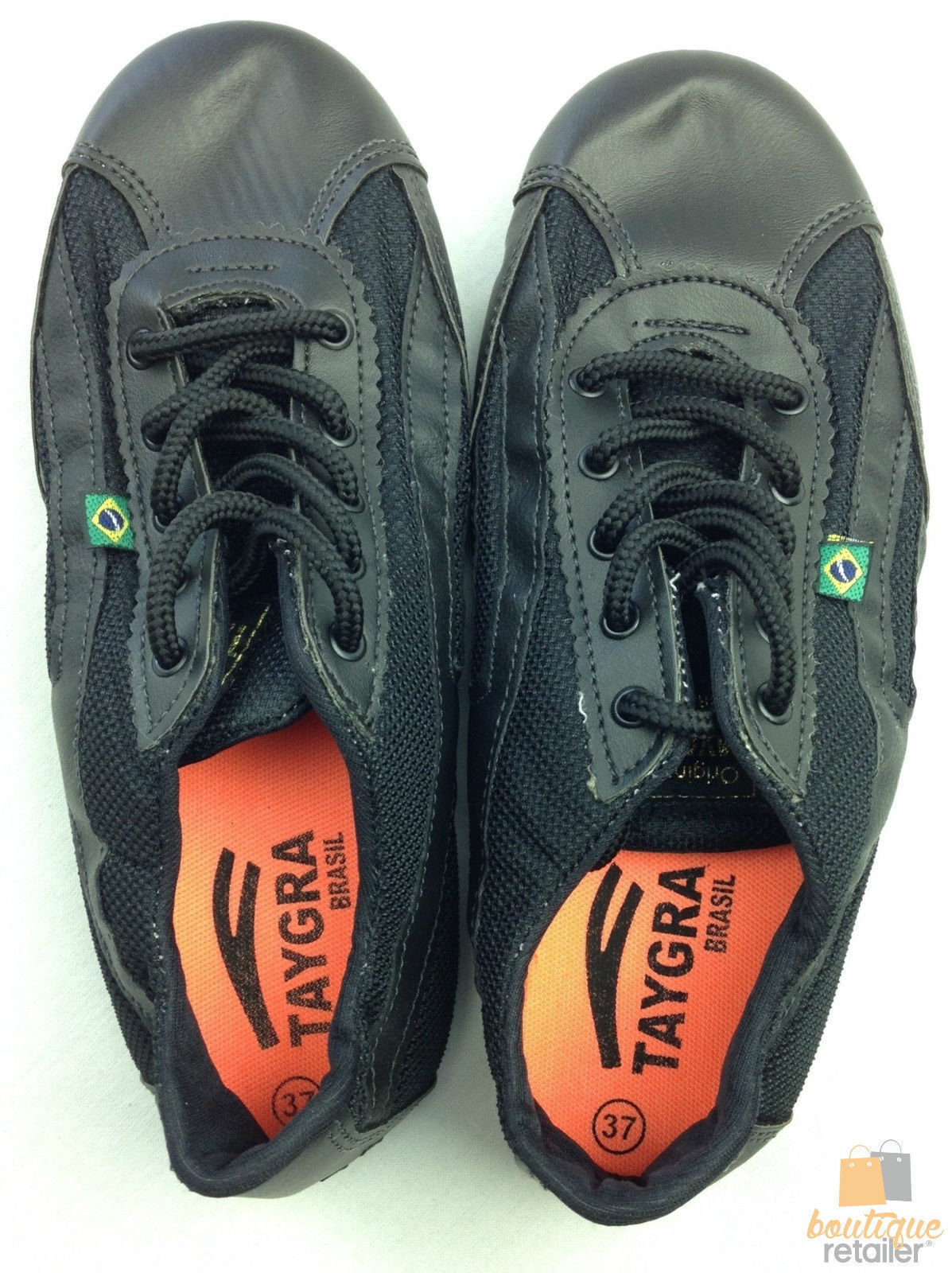 TAYGRA Slim Shoe Vegan Leather Recycled Flexible Ethical Handmade Sneakers Eco - All Black