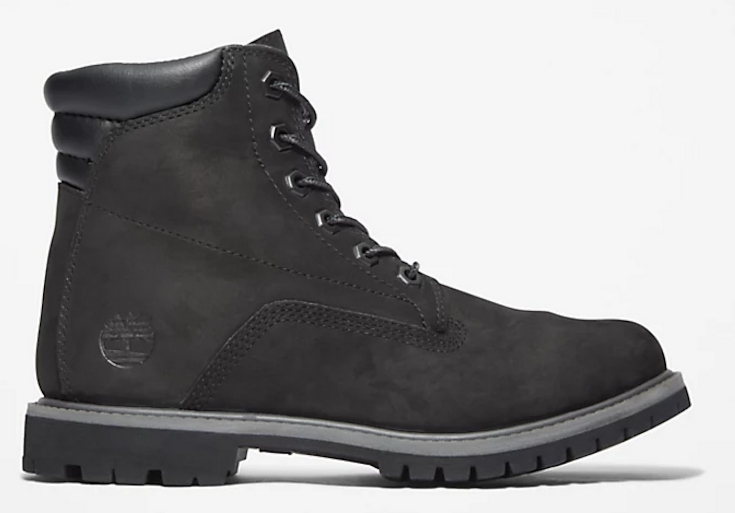 Timberland Womens Waterville 6 Inch Leather Waterproof Boot - Black Nubuck-1