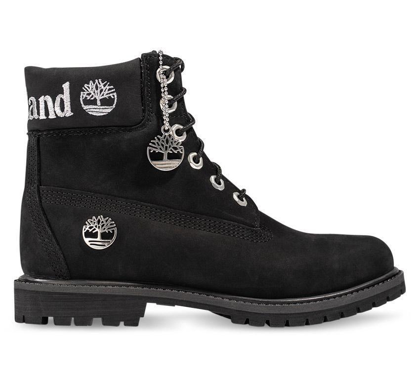 Timberland Womens Premium 6 Inch Leather Waterproof Boot - Black Nubuck-5