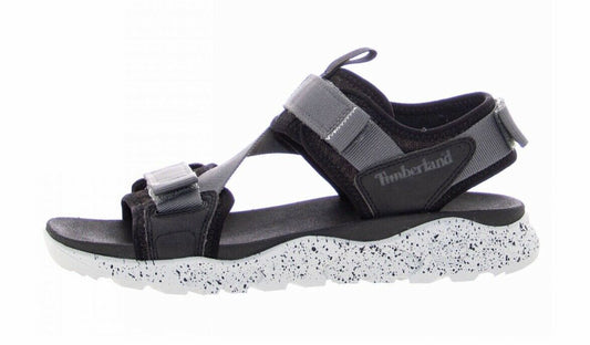 Timberland Mens Ripcord Backstrap Sandals Summer - Black Mesh with Grey-0