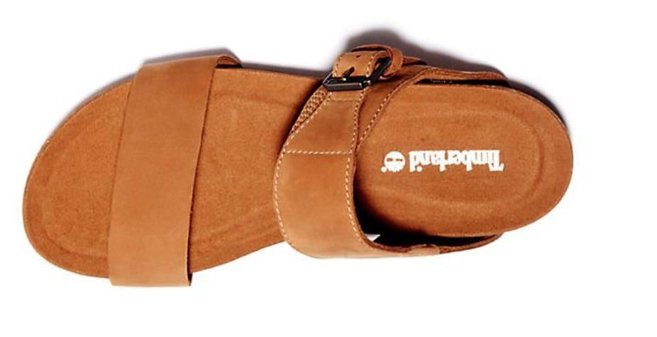 Timberland Womens Malibu Waves Slide Sandals Flip Flops - Rust Nubuck-2