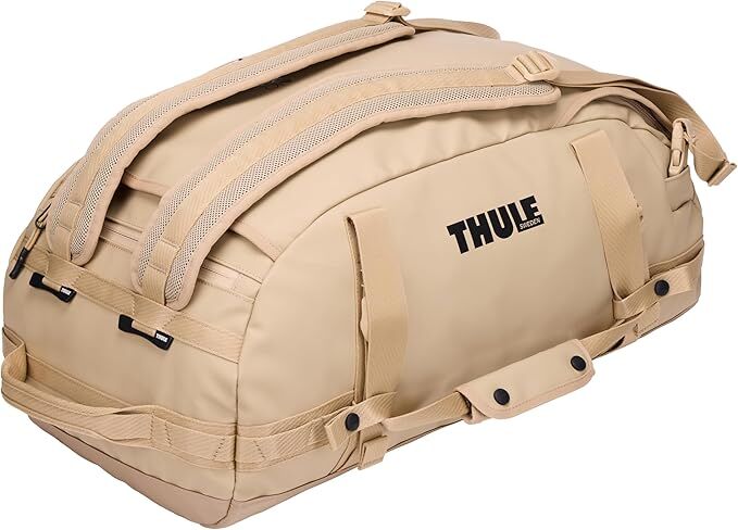 Thule Chasm 30L Duffel Overnight Bag Convertible Backpack Duffle in Gentle Beige