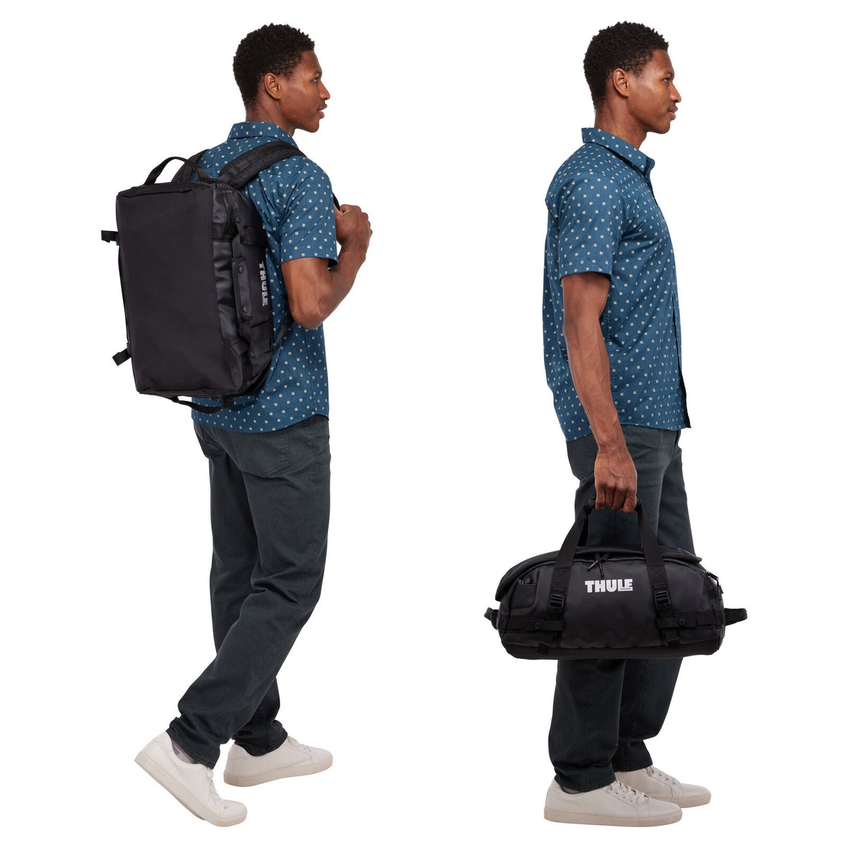 Thule Chasm 30L Duffel Overnight Bag Convertible Backpack Duffle in Black