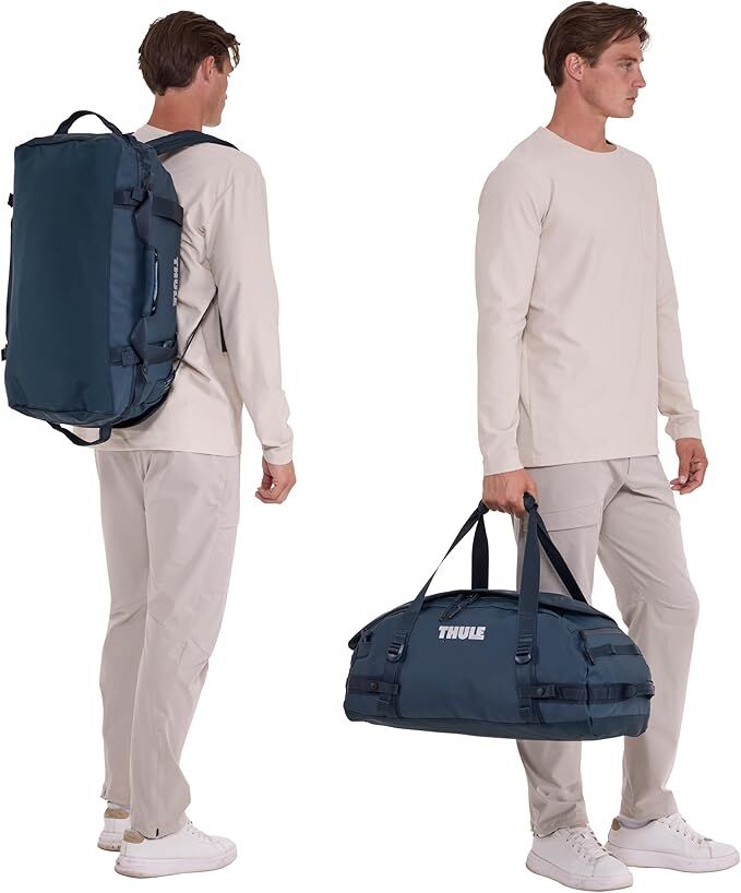 Thule Chasm 30L Duffel Overnight Bag Convertible Backpack Duffle in Darkest Blue