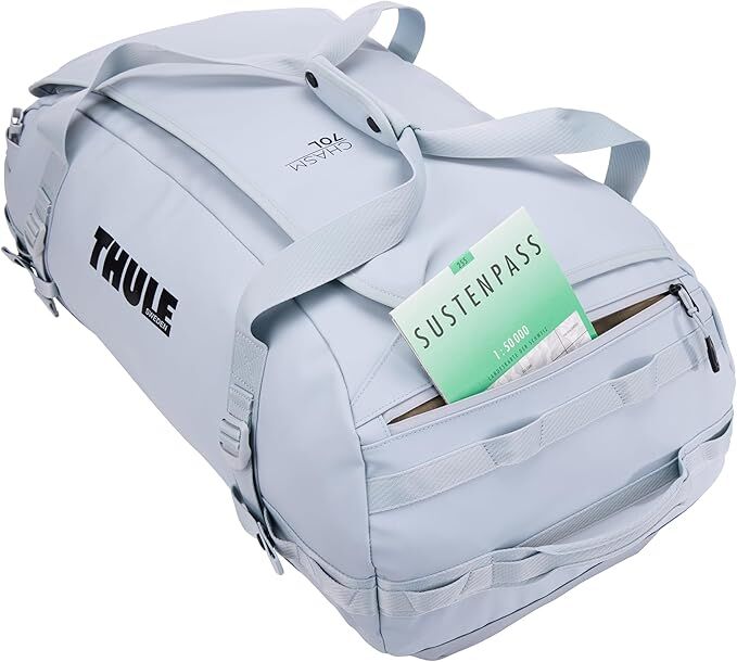 Thule Chasm 70L Duffel Overnight Bag Convertible Backpack Duffle in Soft Blue