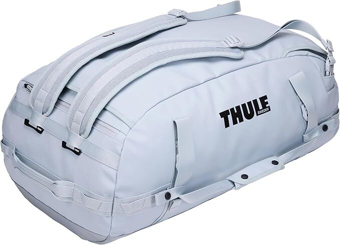 Thule Chasm 70L Duffel Overnight Bag Convertible Backpack Duffle in Soft Blue