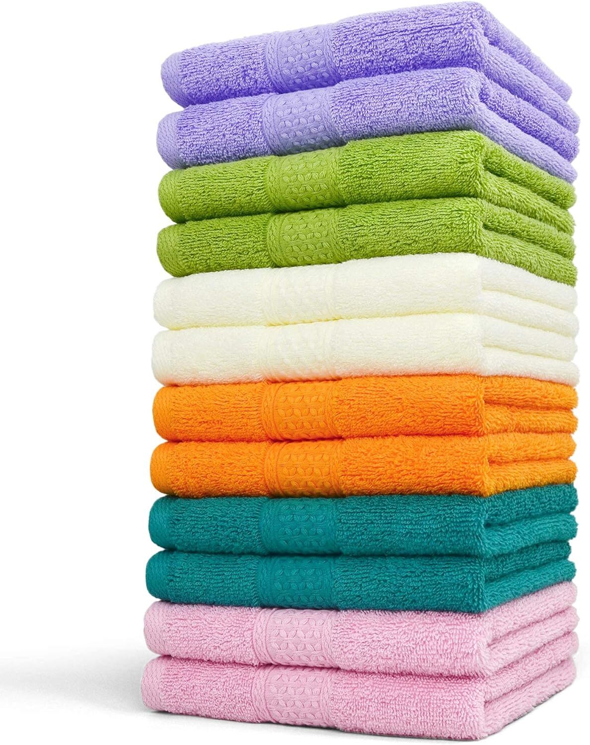 168x 100% Cotton Hand Towels Face Washers Bulk (34x62cm) in Assorted Colours