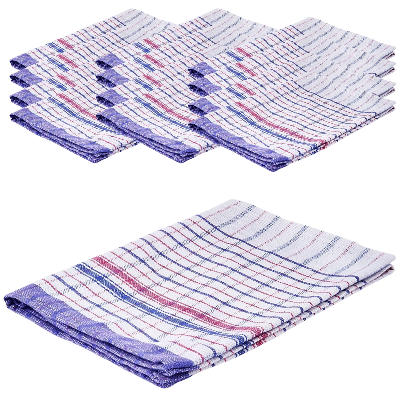 12pcs 100% Cotton Jumbo Tea Towel 90cm x 63cm - Assorted Colours-1