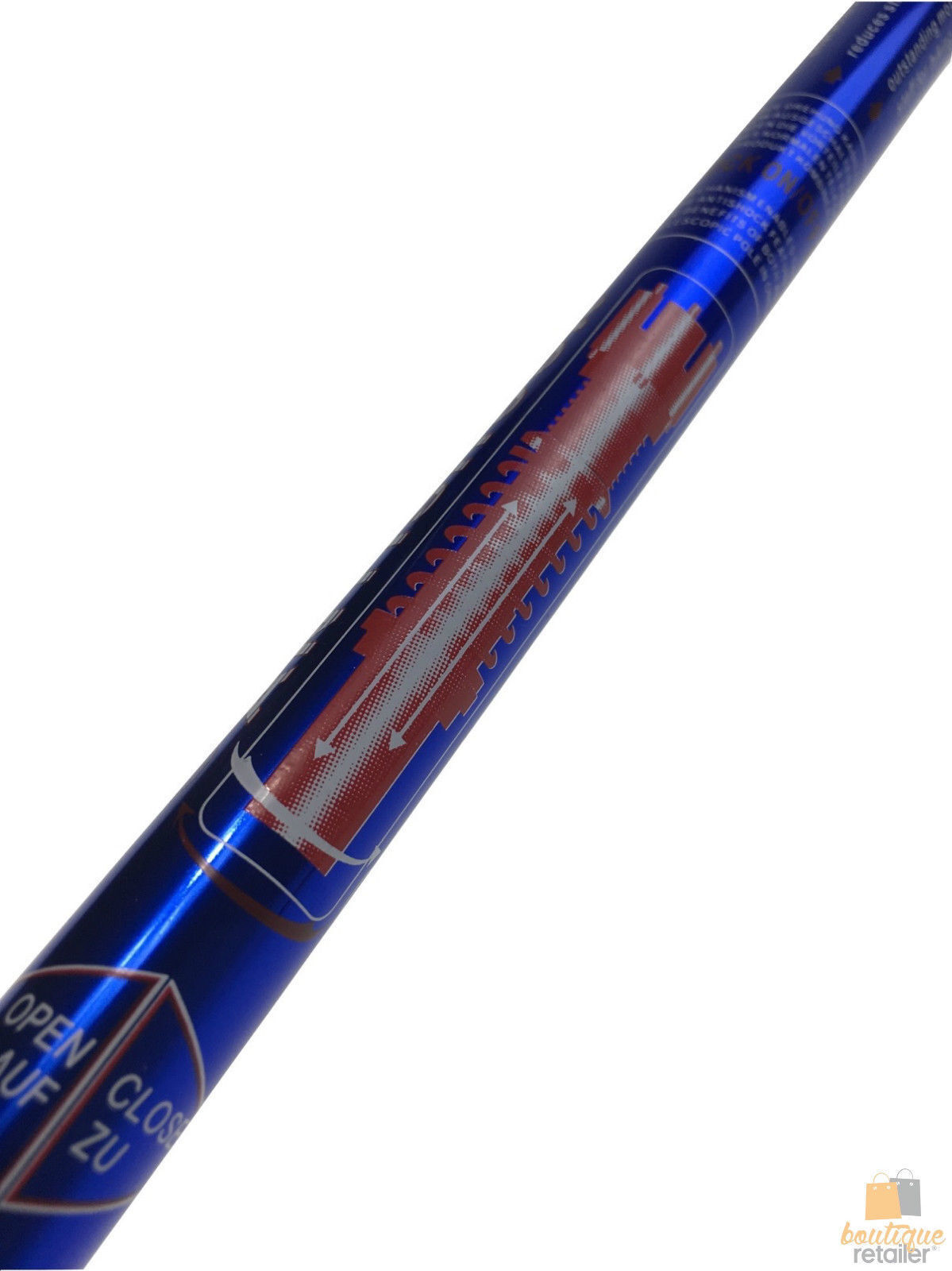 Folding Walking Stick Telescopic Adjustable Antishock Hiking Grip Pole Trekking - Blue-2