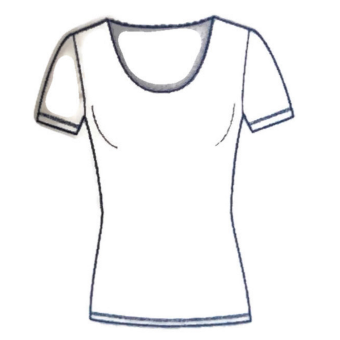 Ladies Scoop Neck Short Sleeve Thermal Top Merino Wool Blend Womens - Natural-3