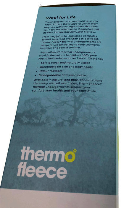 Thermo Fleece Ladies Wool Blend Camisole w Lace Thermal Thermals Womens Top-3
