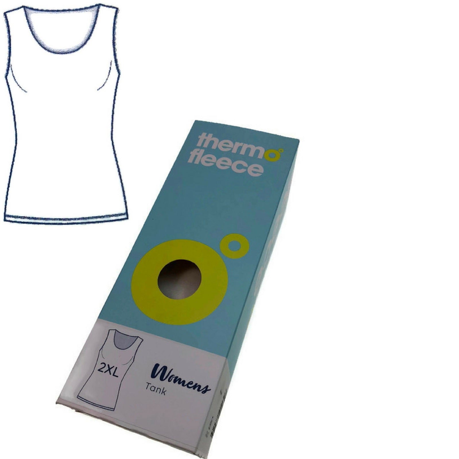 Thermo Fleece Merino Wool Blend Thermal Ladies Scoop Neck Tank Top with Lace-0