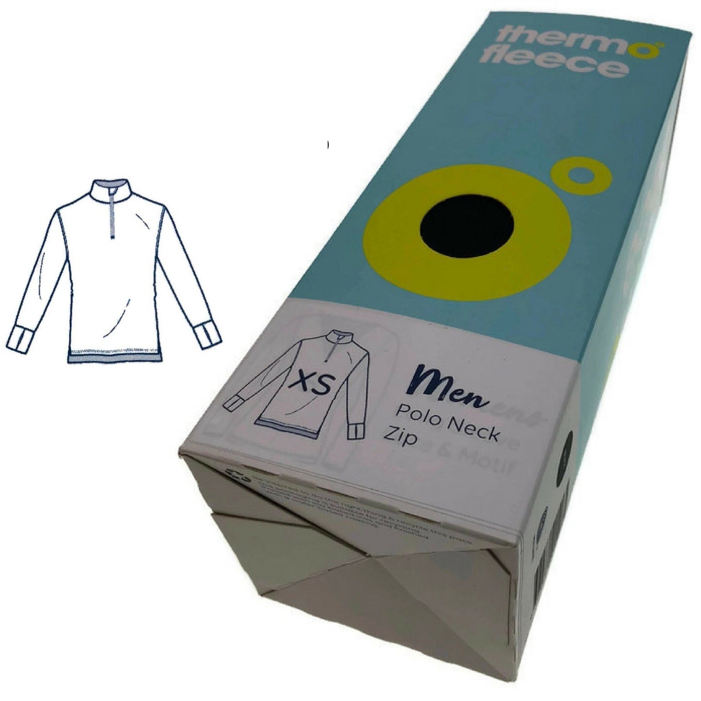 Mens Pure Merino Wool 1/4 Zip Long Sleeve Polo Neck Thermal Top Warm Thermals-0