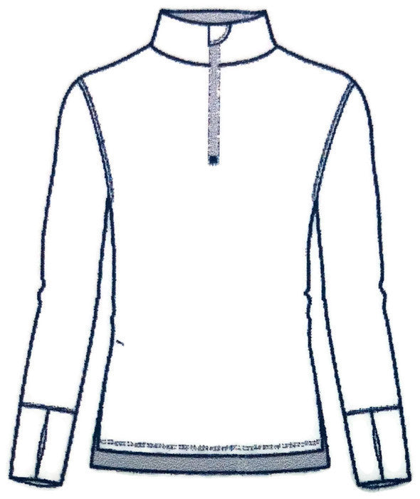Womens Pure Merino Wool 1/4 Zip Long Sleeve Thermal Top Warm Thermals Baselayer-3
