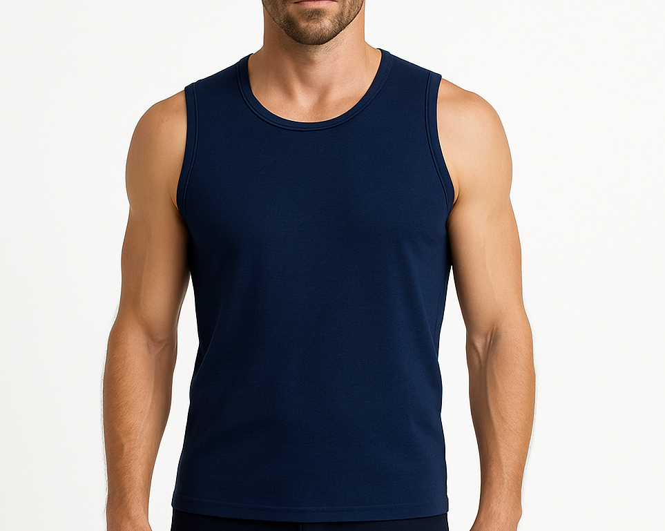 Mens 100% Pure Merino Wool Sleeveless Athletic SINGLET Top Thermal Underwear-8