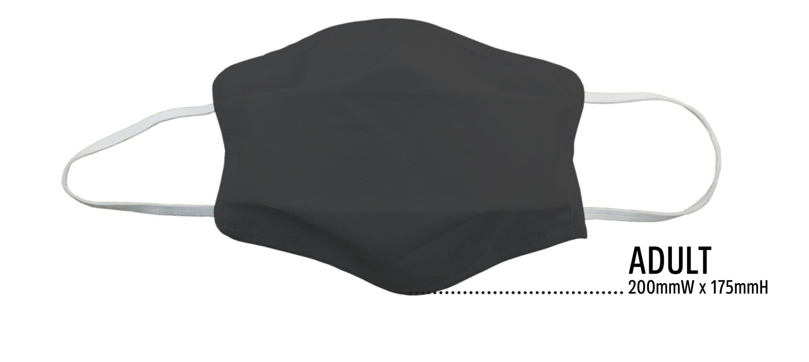 TIGERPLAST Fabric Face Mask Washable Reusable Mask Protect Anti-Microbial Mouth Cover - Black-3