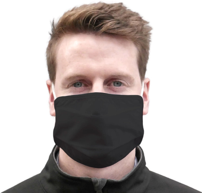 TIGERPLAST Fabric Face Mask Washable Reusable Mask Protect Anti-Microbial Mouth Cover - Black-2