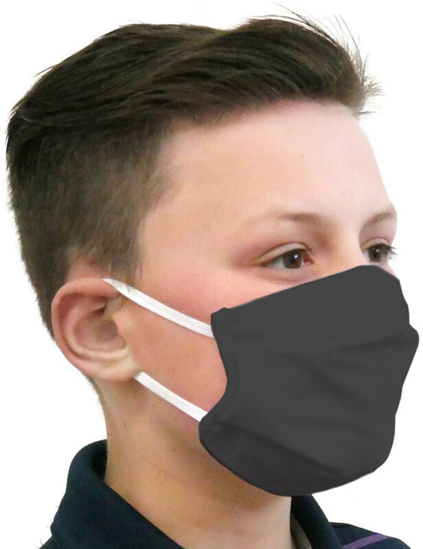 TIGERPLAST Kids Fabric Face Mask Washable Reusable Mask Protect Mouth Cover - Black-0