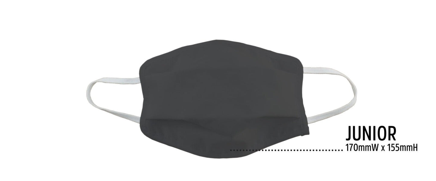 TIGERPLAST Kids Fabric Face Mask Washable Reusable Mask Protect Mouth Cover - Black-3