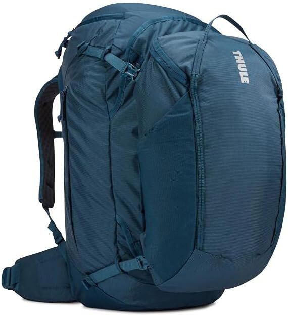 Thule 70L Womens Landmark Backpack Travel Hiking Bag w/ Laptop Sleeve in Majolica Blue