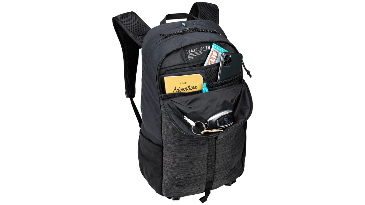 Thule Nanum 420D Nylon Oxford 18L 47cm Hiking Backpack Outdoor Travel Bag in Black