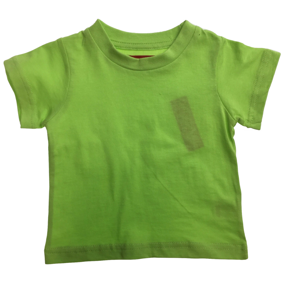 BABY & TODDLER PLAIN T SHIRT 100% COTTON Basic Blank Tee Top Teen Teenager Crew Kids - Lime Green
