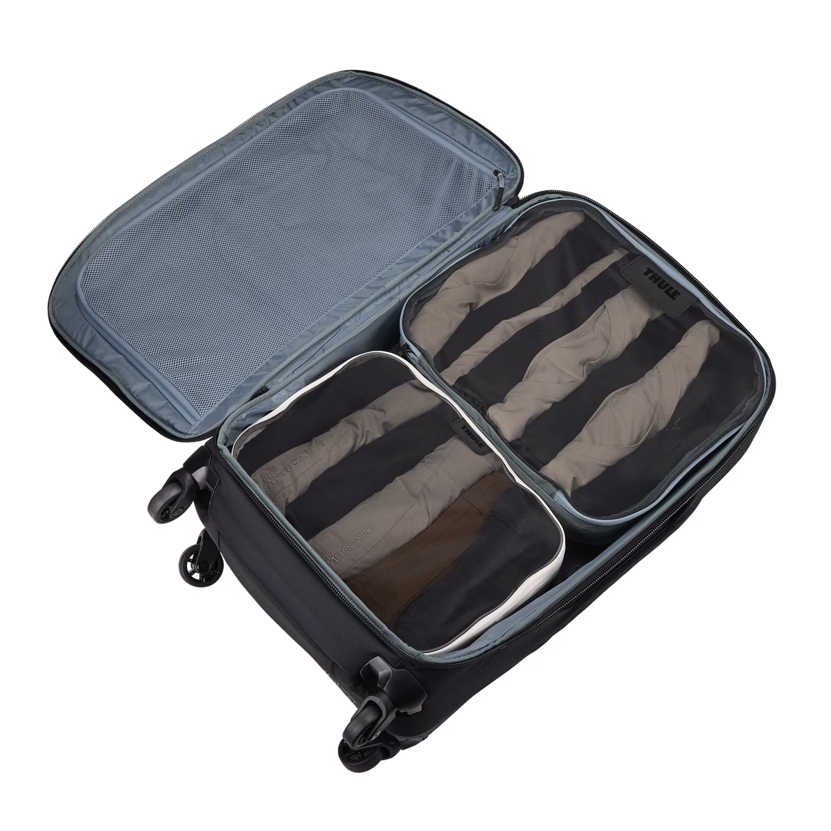 Thule Packing Cubes (Family Set of 4) Colour Coded Travel Organiser Bags in Pond Grey/White