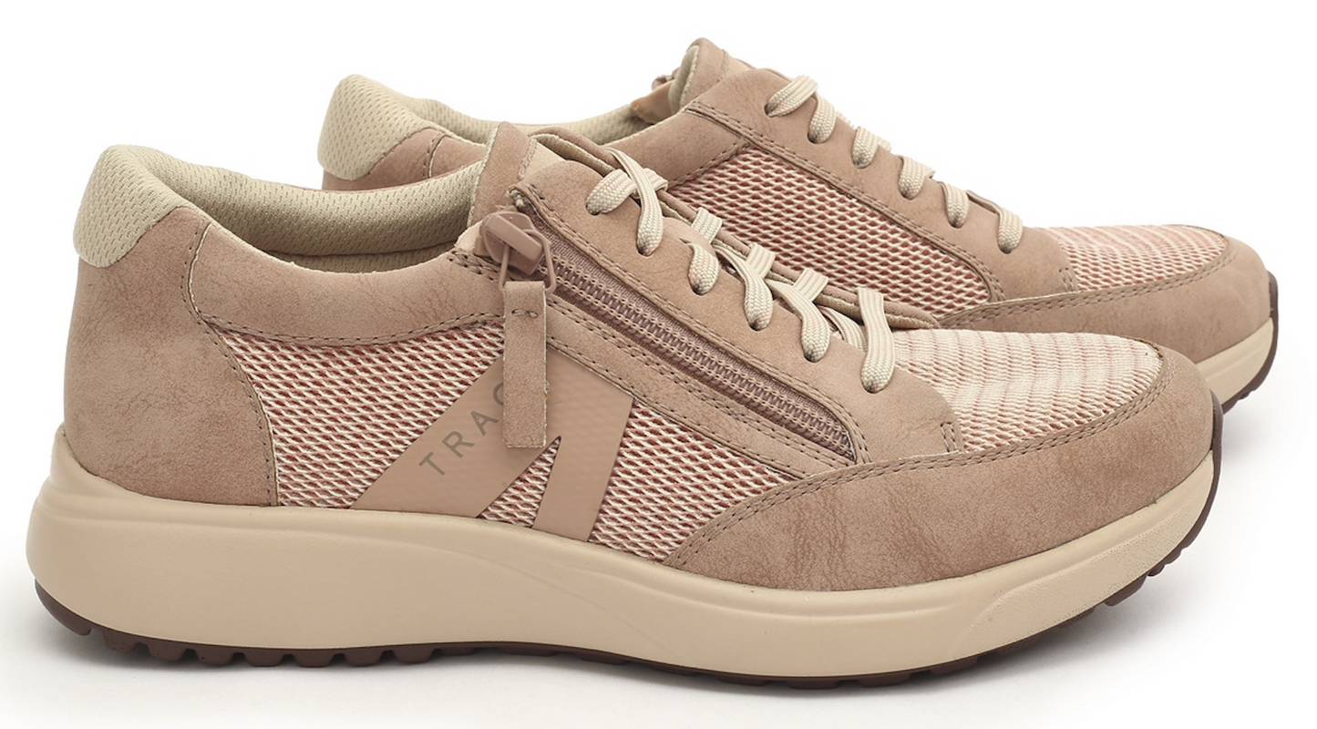 Alegria Womens TRAQ Eazee Athletic Hiking Sneaker Shoes w/ Side Zipper - Adobe-4