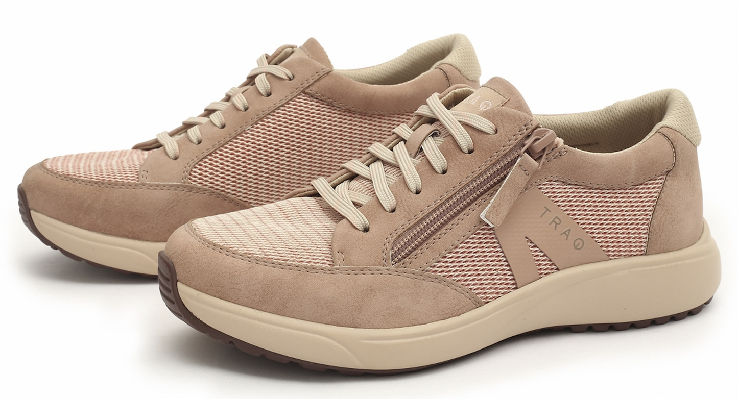 Alegria Womens TRAQ Eazee Athletic Hiking Sneaker Shoes w/ Side Zipper - Adobe-3