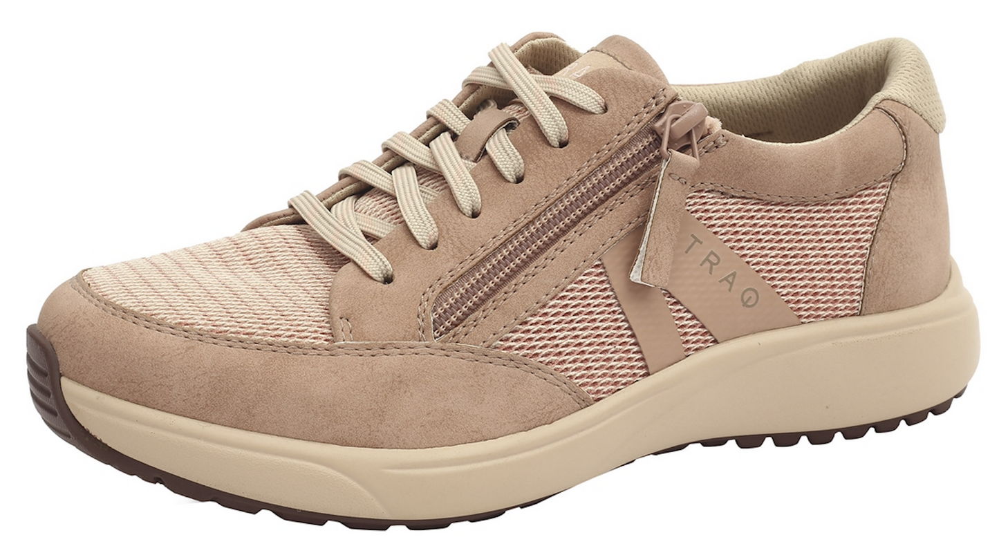 Alegria Womens TRAQ Eazee Athletic Hiking Sneaker Shoes w/ Side Zipper - Adobe-0