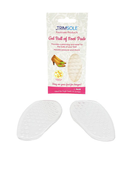 1 Pair TRIMSOLE Gel Ball of Foot Pads Cushion Feet Insoles for High Heels Heeled Sandals-0