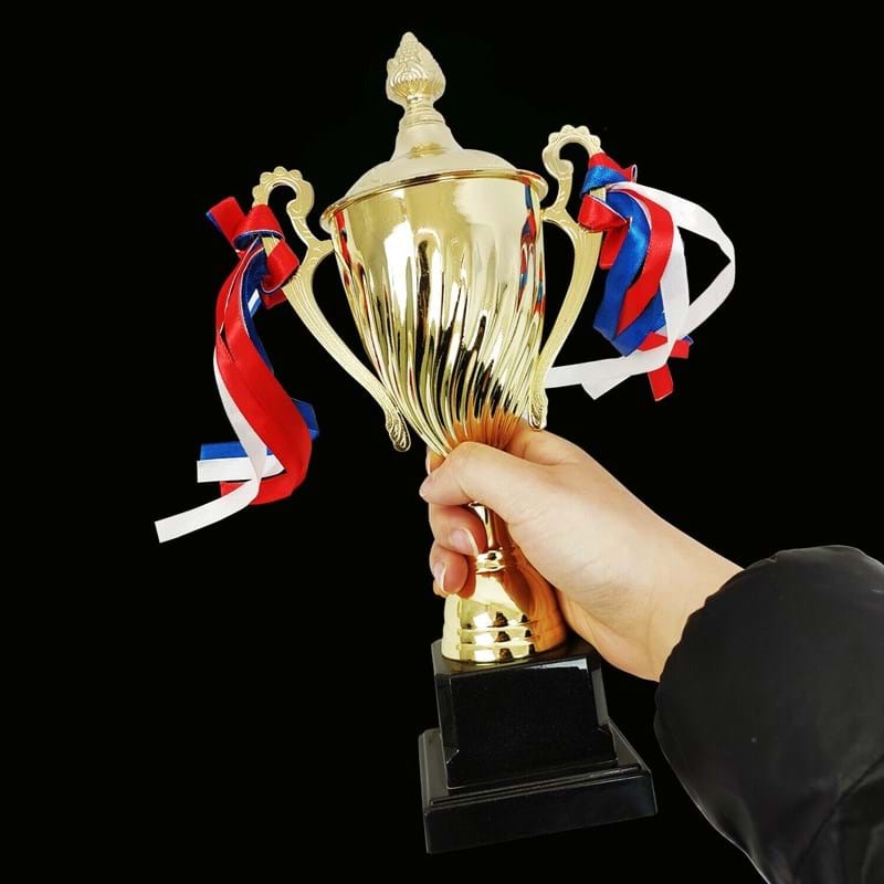 TROPHY CUP Sport Award Football School Table Tennis Gold Trophie - 30cm-2