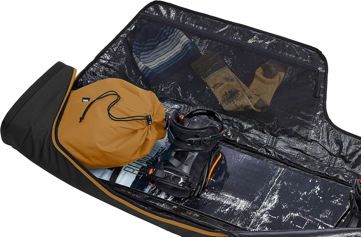 Thule 165cm Roundtrip Snowboard Bag Padded Travel Case in Black/Wood Thrush