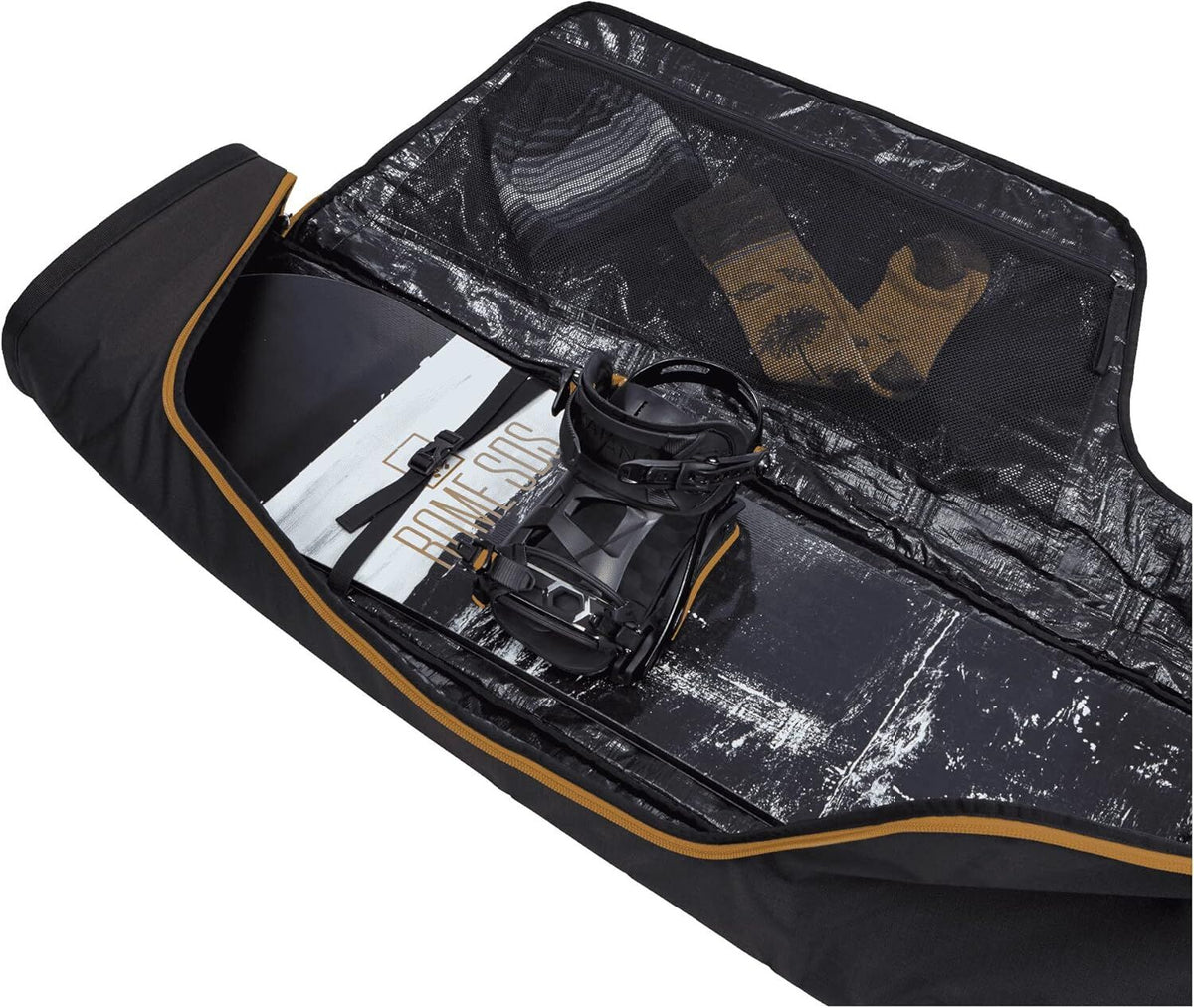 Thule 165cm Roundtrip Snowboard Bag Padded Travel Case in Black/Wood Thrush
