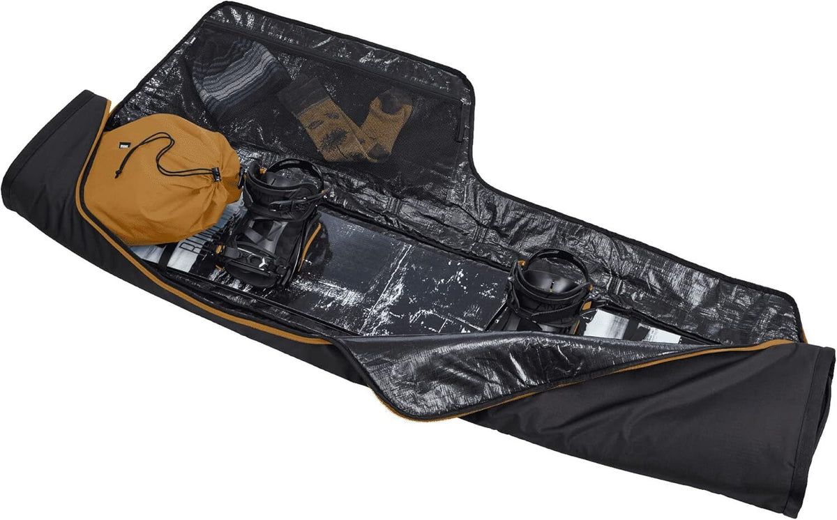 Thule 165cm Roundtrip Snowboard Bag Padded Travel Case in Black/Wood Thrush