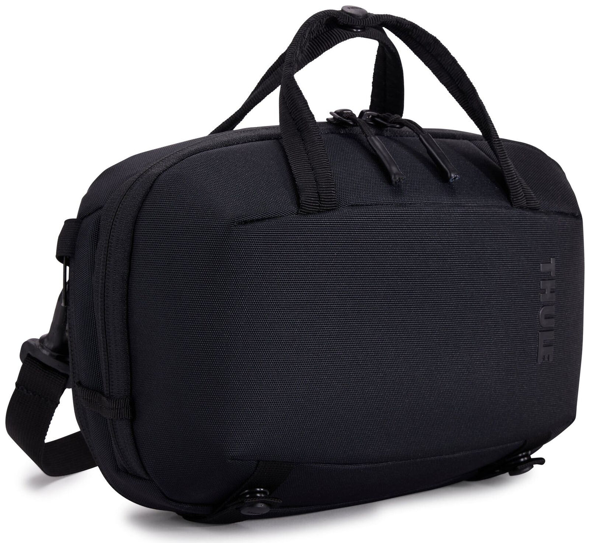 THULE Subterra 5–7L Expandable Crossbody Bag Secure Travel Shoulder Pack in Black
