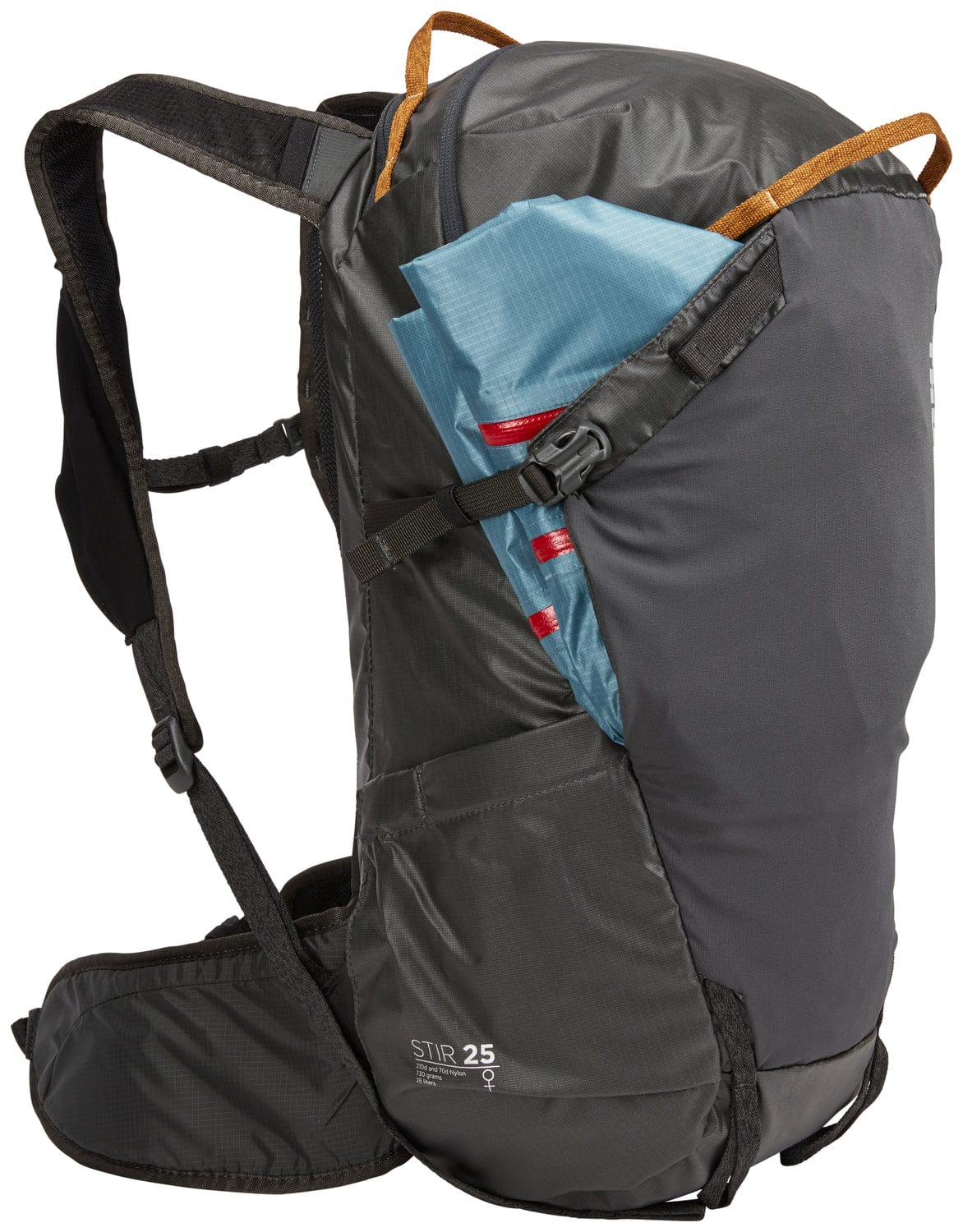 Thule Mens 25L Stir Hiking Backpack Bag in Obsidian Grey/Black