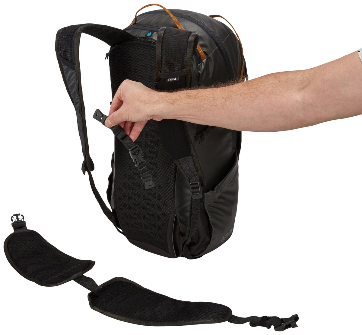 Thule Mens 25L Stir Hiking Backpack Bag in Obsidian Grey/Black
